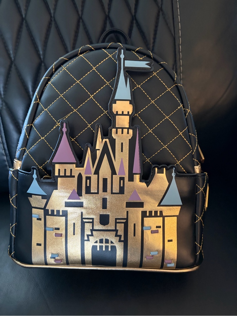 Loungefly Disney Parks Disneyland 70th Anniversary Castle Mini Backpack NWT